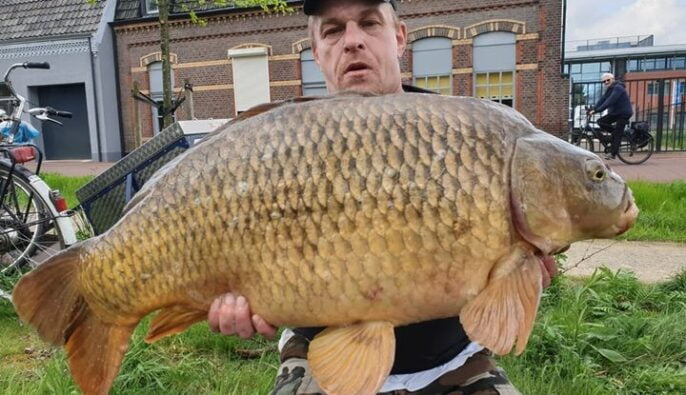 20 KG carp VIncent caught.